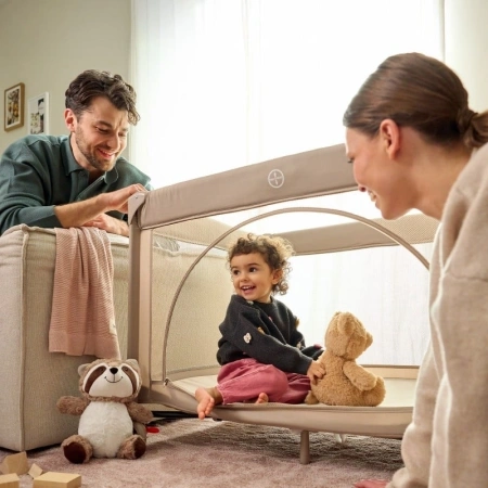 Lionelo Laura łóżeczko turystyczne Grey Concrete