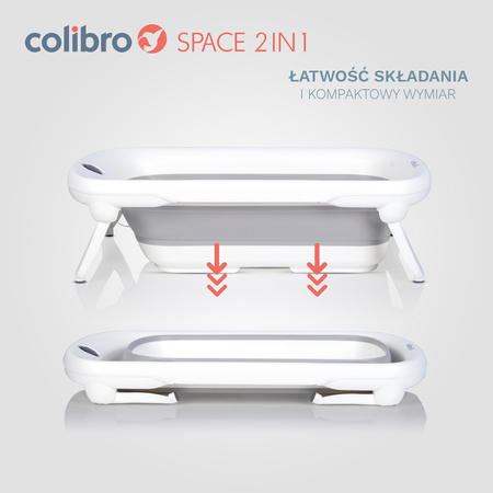 Colibro Space Wanienka Dla Dziecka Składana 2w1 z leżaczkiem kąpielowym