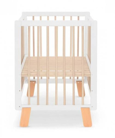 Kinderkraft Lunky XL Łóżeczko Drewniane Barierka White