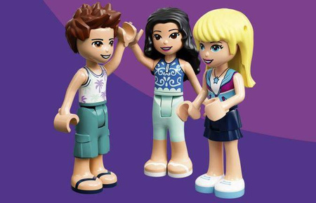 Lego Friends Leśny Mikrobus Kempingowy i Żaglówka