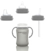 Everyday Baby, Szklana butelka ze smoczkiem S, 150 ml Szary
