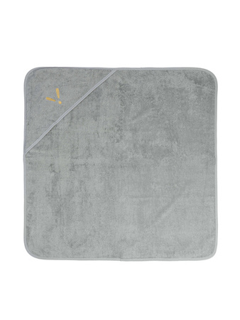 Piapimo TowelPower Ręcznik Kąpielowy z Kapturkiem Bambusowo-Bawełniany 90x90cm z Haftem Szary