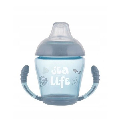 Canpol Babies Sea Life Kubek Niekapek Miękki Silikonowy Ustnik 230ml  Różowy
