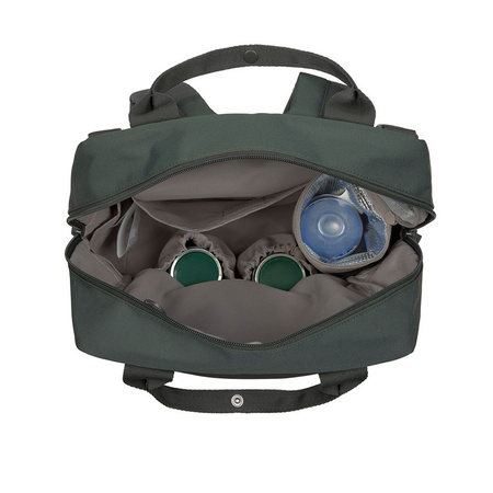 Lassig Green Label Plecak dla mam kwadratowy z akcesoriami Vividal Backpack dark olive
