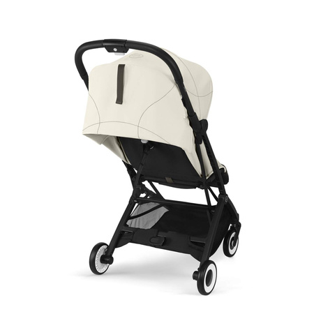 Cybex Orfeo Wózek Spacerowy Rama Black Canvas White 2025 + Cybex Pałąk