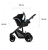 Kinderkraft Prime Lite Wózek Głeboko-spacerowy 3w1 Deep Black