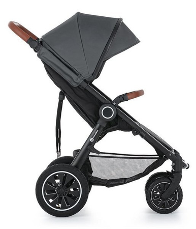 Petite&Mars Stelaż Street+ Air Oak +  Budka i Nakładki Do Wózka Carbon Grey 