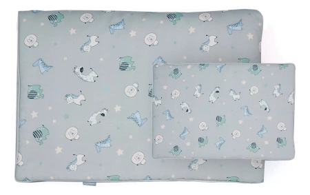 Fiki Miki pościel 2-elementowa z nadrukiem 75x65 cm Szara