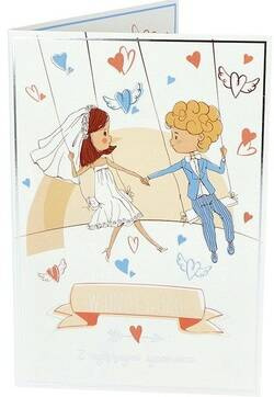 Kotek Karnet Ślub Rysunkowy