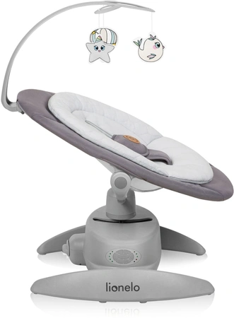 Lionelo Mell - leżaczek-bujaczek z Bluetooth Grey Stone