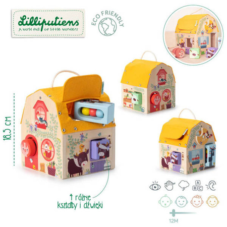 Lilliputiens Drewniany Domek Dźwiękowy 12m+