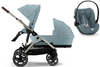 Cybex Gazelle S Wózek Głęboko-Spacerowy Rok Po Roku + Cybex Cloud G I - Size Fotelik Samochodowy