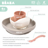 Beaba Komplet naczyń z silikonu z przyssawką Terracotta (stary indeks: 913591)