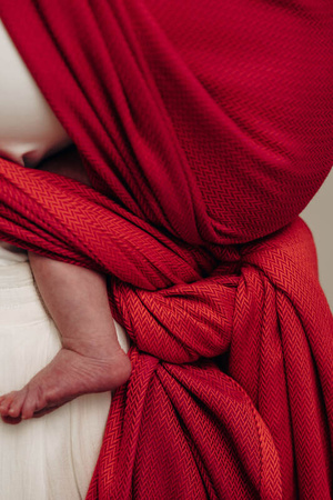 LennyLamb Chusta Do Noszenia Dzieci, Tkana Splotem Jodełkowym, Bawełna - Mała Jodełka Sedona - Rozmiar S