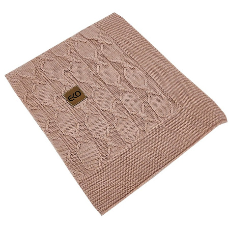 Eko Kocyk dzianinowy Alpaka Pudrowy Róż