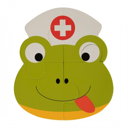 Bo Jungle Puzzle Animal tygrys hipo żabka 3 szt