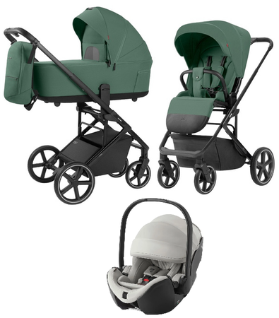 Carrello Alfa CRL-6522 Wózek Głęboko-Spacerowy 2w1 + Britax Romer Baby-Safe Pro Fotelik Samochodowy 0-13kg