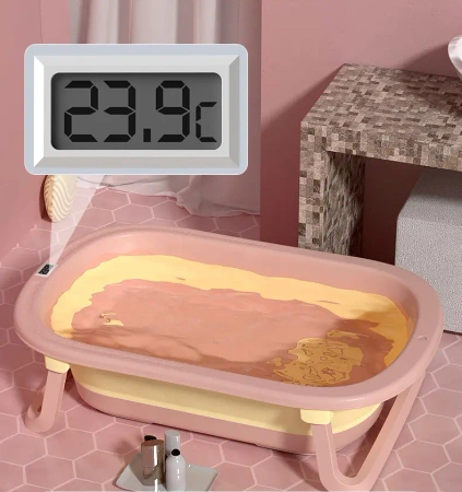Babyhood BH-328PY Składana Wanienka Dziecięca Z Termometrem Comfort Zielona