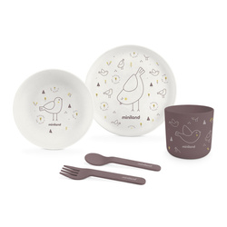 Miniland Zestaw Stołowy 5-częściowy ECO-friendly - Pisklę