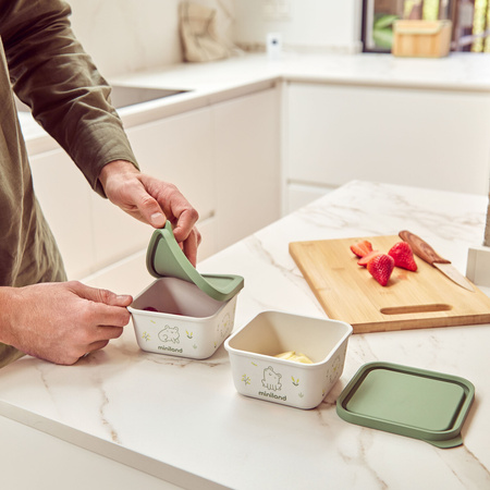 Miniland Pojemniki Na Żywność Hermetyczne ECO-friendly 2x400 ml - Żabka