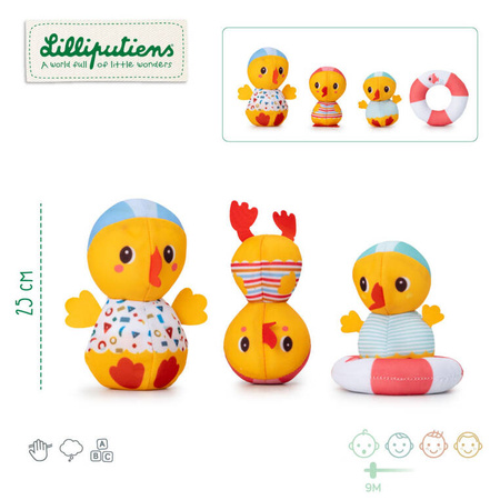 LILLIPUTIENS 3 kaczuszki do kąpieli Nauka pływania 9 m+