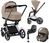 Cybex e-Priam 4.0 Wózek Głęboko-Spacerowy + Maxi-Cosi Pebble 360 Pro2 Fotelik Samochodowy + Baza