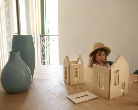 Babai Drewniana Zabawka Domek Dla Lalek z Magnes Rozmiar L Naturalny 