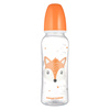 Canpol babies Butelka standardowa 250 ml CUTE ANIMALS pomarańczowa