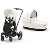 Cybex Priam 4.0 Wózek Głeboko-Spacerowy + Fotelik Samochodowy Cloud T 0-13kg Off White