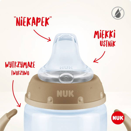 Nuk First Choice Butelka z Uchwytami i Wskaźnikiem Temperatury 150ml Kubuś Puchatek Ustnik Silikonowy Niekapek Niebieski 