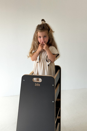 Baby Wood Kitchen Helper Comfort Czarny