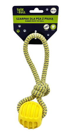 Trik&Roll Zabawka dla Psa Szarpak 20 cm Piłka Zielona