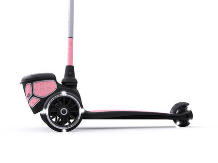 Scootandride Highwaykick 2 Lifestyle Hulajnoga Trójkołowa Balansowa ze Świecącymi Kółkami i Odblaskową Kierownicą 2+ Reflective Rose