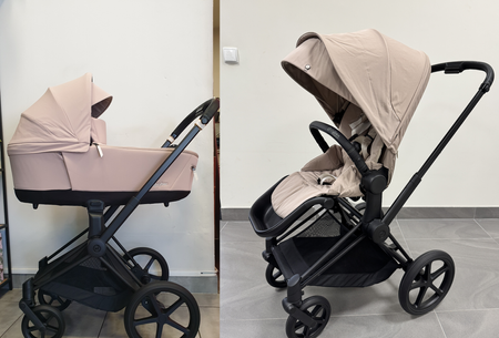 [OUTLET] Cybex Priam 4.0 Wózek Głęboko-Spacerowy Cozy Beige Rama Matt Black