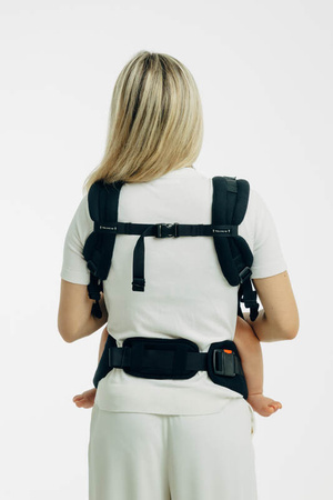 LennyLamb Moje Pierwsze Nosidełko LennyUpGrade PRO, Splot Jodełkowy, 100% Bawełna - Mała Jodełka Czarny Heban