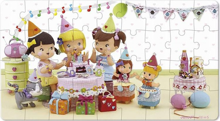 Janod Puzzle 2w1 Julia Świętuje Urodziny J02768