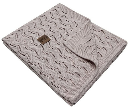 Kocyk Dzianinowy Bambusowy PLE-77 Pudrowy Róż