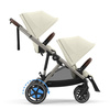 Cybex E-Gazelle S Wspomagany Wózek Spacerowy Bliźniaczy Seashell Beige