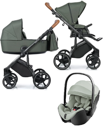 Roan Bass Next Wózek Głęboko-Spacerowy + Britax Romer Baby-Safe Pro Fotelik Samochodowy 0-13kg