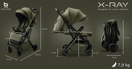 Future Design Xplode X-Ray Wózek Spacerowy Misty Olive