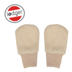 Lodger Rękawiczki niedrapki dla noworodków bawełniane beżowe Ciumbelle Ivory