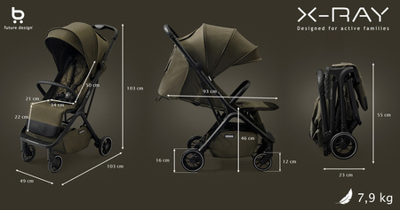 Future Design Xplode X-Ray Wózek Spacerowy Dusty Khaki