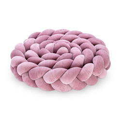 SenLove Ochraniacz do Łóżeczka Warkocz 360cm Brudny Wrzos