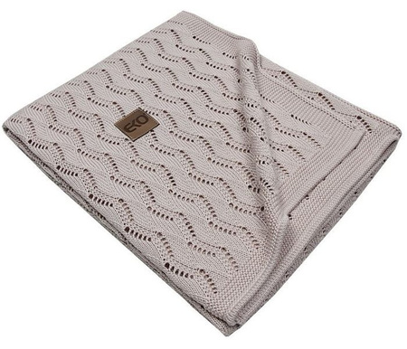 Kocyk Dzianinowy Bambusowy PLE-77 Pudrowy Róż