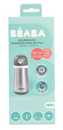 Beaba Bidon Termiczny Termobutelka 350 ml Mineral Grey