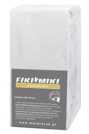 Fiki Miki Materac Lateksowy Antyalergic Covers ML1 120/60/9 cm Box + Prześcieradło Jersey 120x60 Białe GRATIS