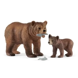 Schleich Figurki Matka Grizzly Z Małym Niedźwiadkiem