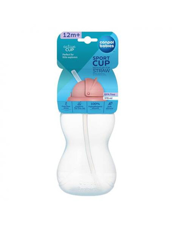 Canpol Babies Bidon ze Składaną Rurką 370ml Niebieski 56/113_blu2 