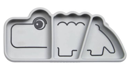 Done by Deer Talerzyk z Przyssawką Croco Grey