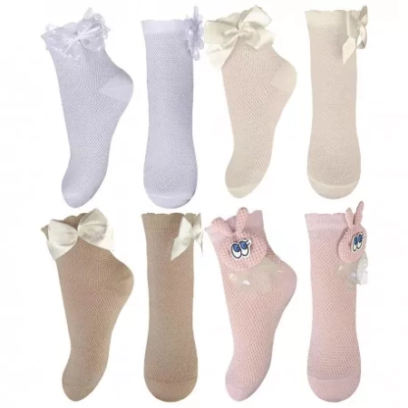 Milusie Skarpetki Dziewczęce Z Aplikacją Rozmiar 13/17